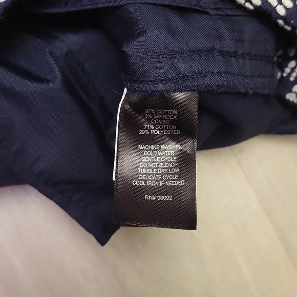 Dalia Navy White Textured Womens Shorts Size 4‎ - Picture 7 of 7